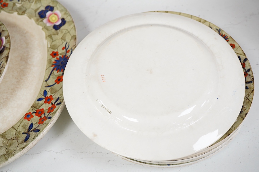 An early 19th century Spode part dinner service